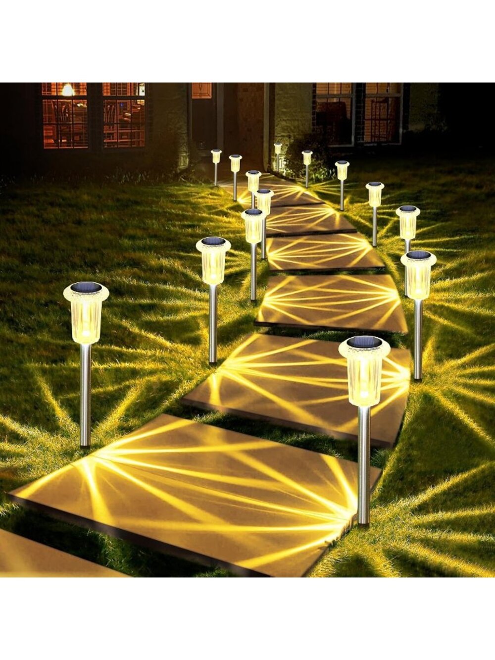 10 Pack Warm Solar Halloween Lights Outdoor Yard Waterproof Halloween Decor